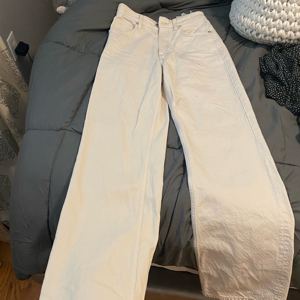 Zara cream jeans